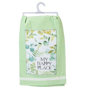 Primitives by Kathy My Happy Place Green Botanicals Kitchen Dish Towel